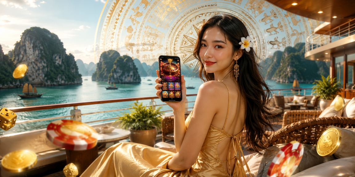 Du khách và người dân tại vịnh Hạ Long trải nghiệm casino trực tuyến trên điện thoại